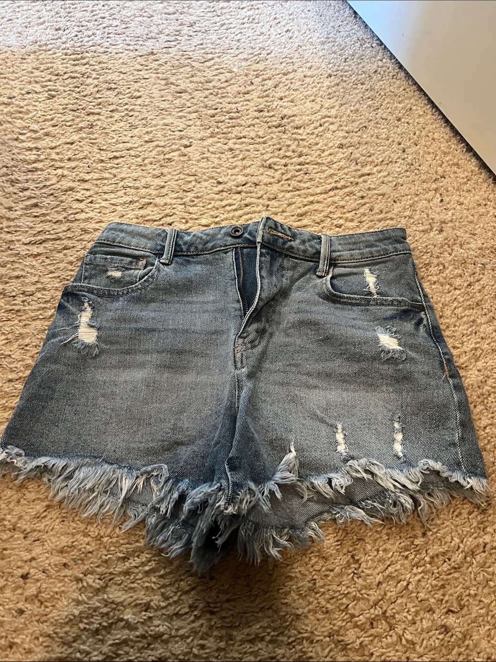 Rewash Light Blue Distressed Denim Cutoff Shorts